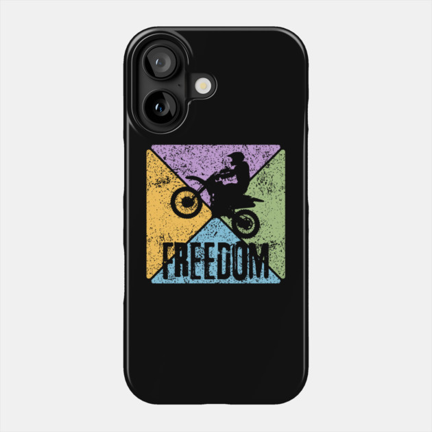 Freedom Motorcycle Rider – Vintage Biker Pop Art Phone Case by TuncGK
