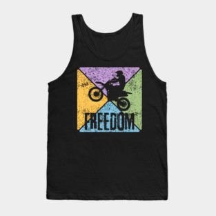 Freedom Motorcycle Rider – Vintage Biker Pop Art Tank Top
