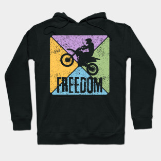 Freedom Motorcycle Rider – Vintage Biker Pop Art Hoodie