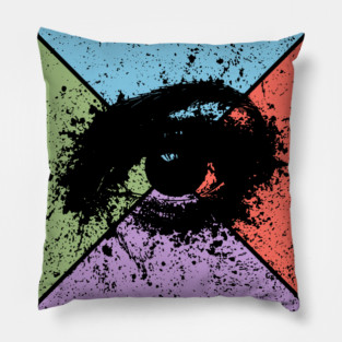 Gaze Vintage Eye Art – Mystical Pop Art Design Pillow