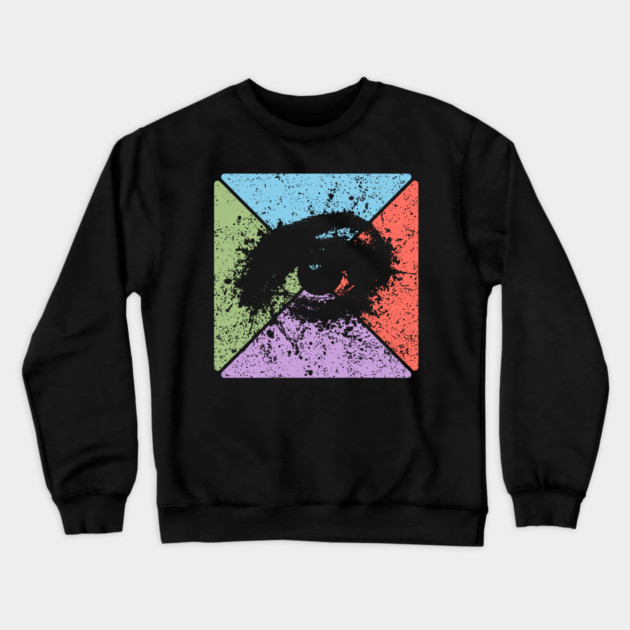 Gaze Vintage Eye Art – Mystical Pop Art Design Crewneck Sweatshirt by TuncGK