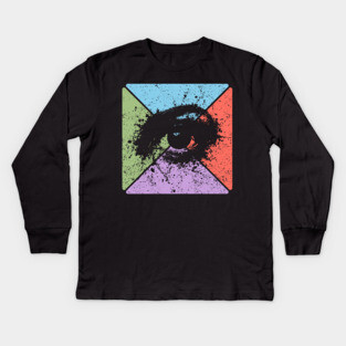 Gaze Vintage Eye Art – Mystical Pop Art Design Kids Long Sleeve T-Shirt