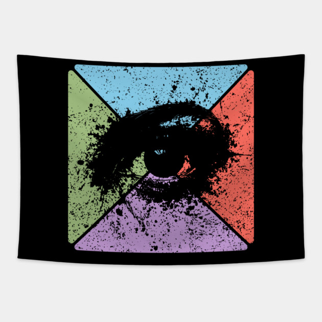 Gaze Vintage Eye Art – Mystical Pop Art Design Tapestry by TuncGK