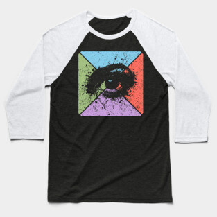 Gaze Vintage Eye Art – Mystical Pop Art Design Baseball T-Shirt