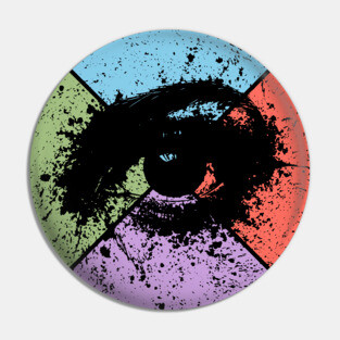 Gaze Vintage Eye Art – Mystical Pop Art Design Pin