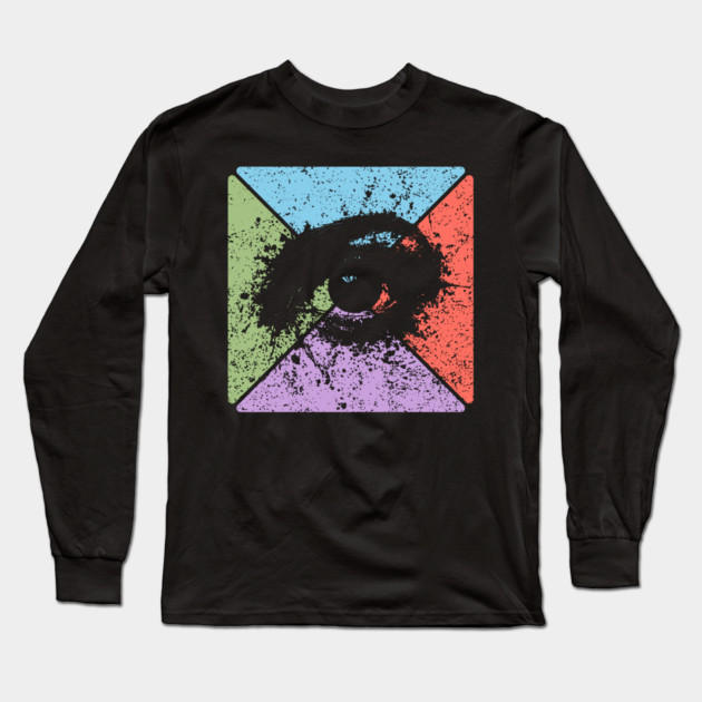 Gaze Vintage Eye Art – Mystical Pop Art Design Long Sleeve T-Shirt by TuncGK