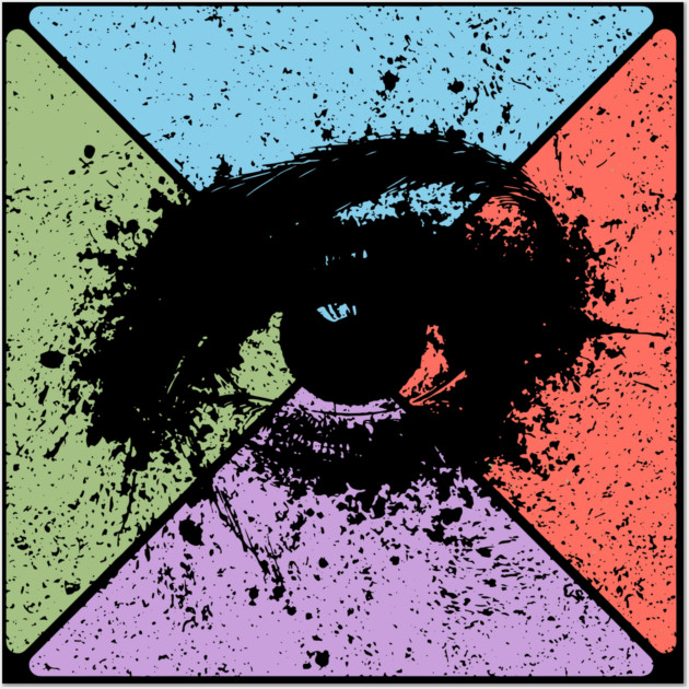 Gaze Vintage Eye Art – Mystical Pop Art Design Wall Art by TuncGK