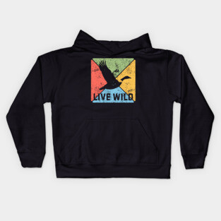 Goose Flight Vintage Wildlife Pop Art – Nature Lovers Gift Kids Hoodie