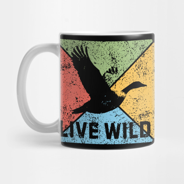 Goose Flight Vintage Wildlife Pop Art – Nature Lovers Gift by TuncGK