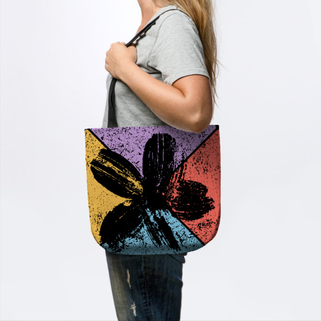 Grunge Flower Vintage Pop Art – Distressed Floral Aesthetic by TuncGK