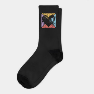 Distressed Heart Retro Pop Art – Vintage Love & Heartbreak Socks