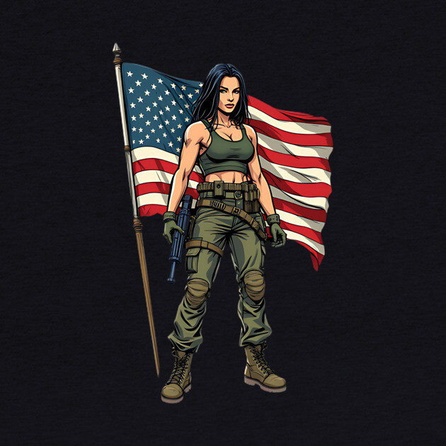 American Patriot Woman by animegirlnft