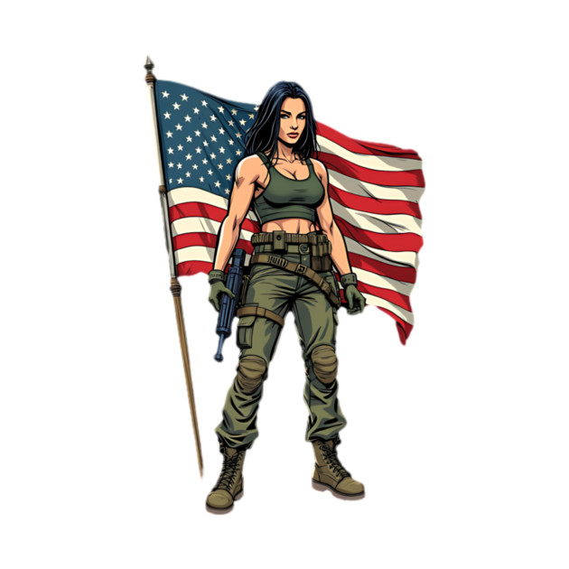 American Patriot Woman by animegirlnft