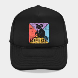 Take It Easy Koala Retro Pop Art – Chill Vibes Aesthetic Hat