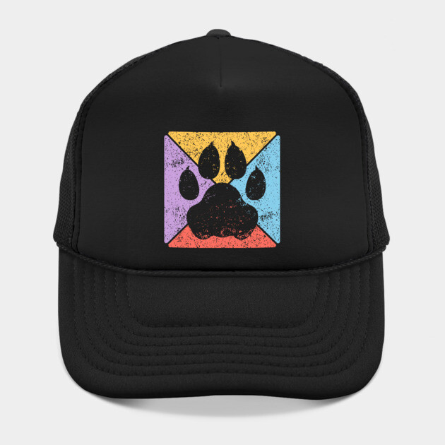 Paw Print Grunge Pop Art – Minimalist Animal Lover Design by TuncGK