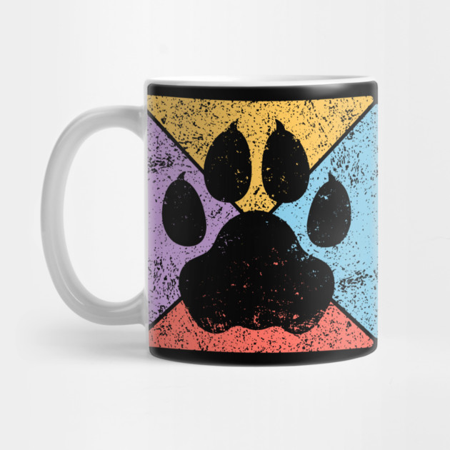 Paw Print Grunge Pop Art – Minimalist Animal Lover Design by TuncGK
