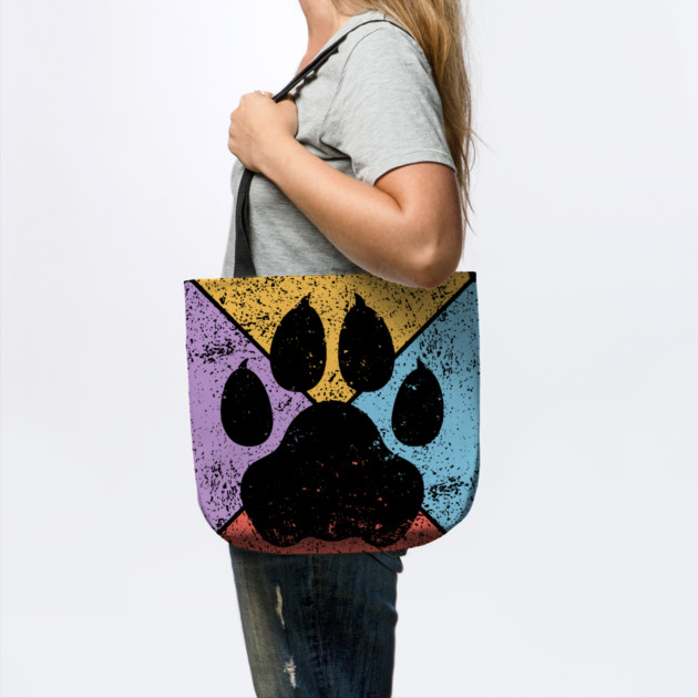 Paw Print Grunge Pop Art – Minimalist Animal Lover Design by TuncGK