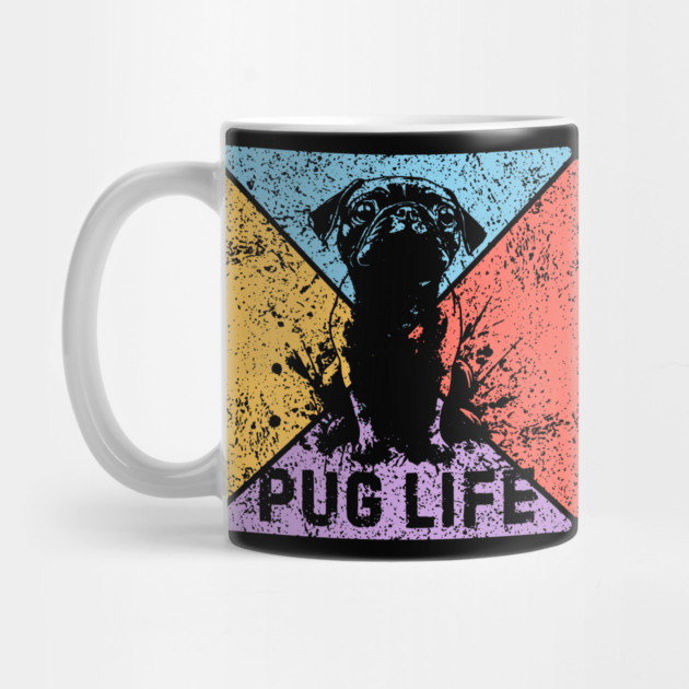 Pug Life Retro Pop Art – Funny Grunge Dog Design by TuncGK