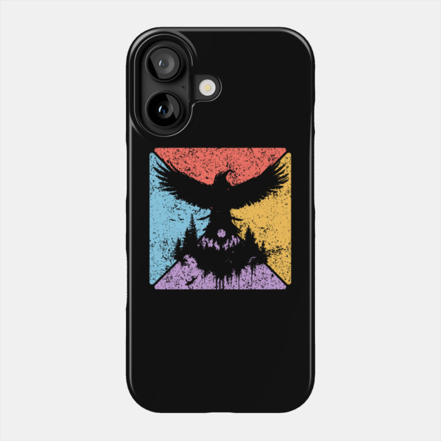 Raven Tribal Pop Art – Mystical Gothic Bird Design Phone Case by TuncGK