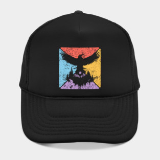 Raven Tribal Pop Art – Mystical Gothic Bird Design Hat