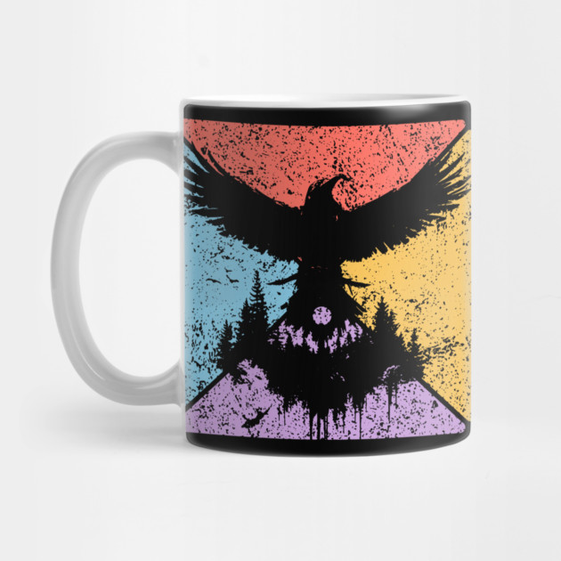 Raven Tribal Pop Art – Mystical Gothic Bird Design by TuncGK