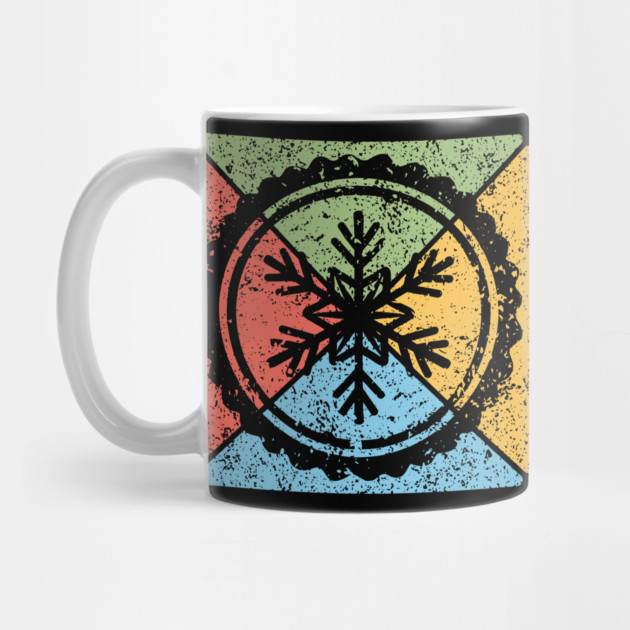 Snowflake Tribal Pop Art – Distressed Winter Aesthetic by TuncGK