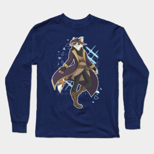 Captain Calico Jack - Pirate Tabaxi Long Sleeve T-Shirt