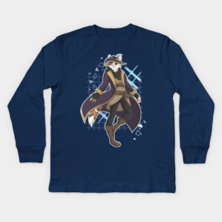 Captain Calico Jack - Pirate Tabaxi Kids Long Sleeve T-Shirt