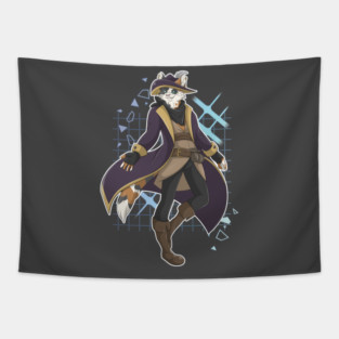 Captain Calico Jack - Pirate Tabaxi Tapestry