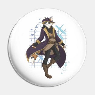 Captain Calico Jack - Pirate Tabaxi Pin