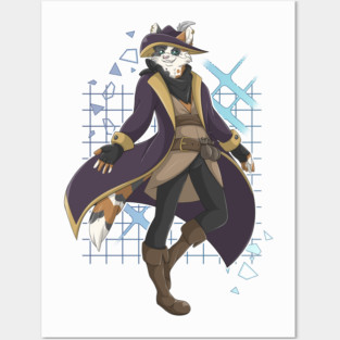 Captain Calico Jack - Pirate Tabaxi Posters and Art