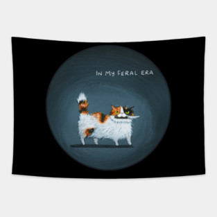 In My Feral Era Cat Tapestry