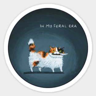 In My Feral Era Cat Sticker