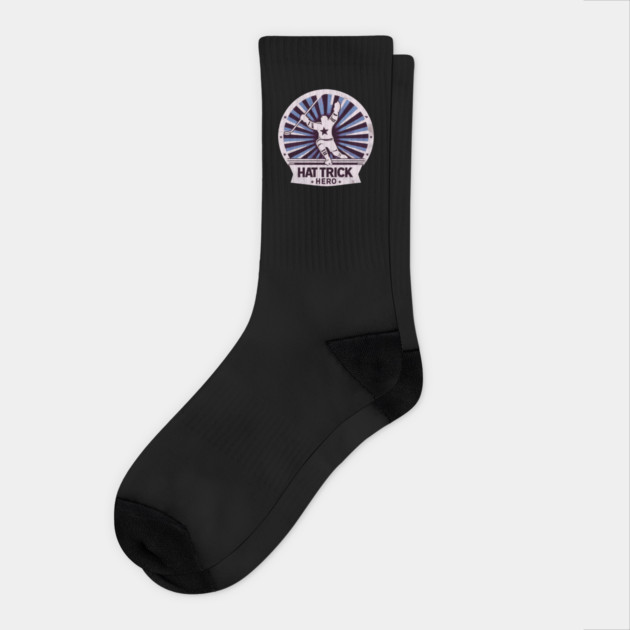 Hat Trick Hero – Vintage Hockey Design Socks by Ben's Store 1