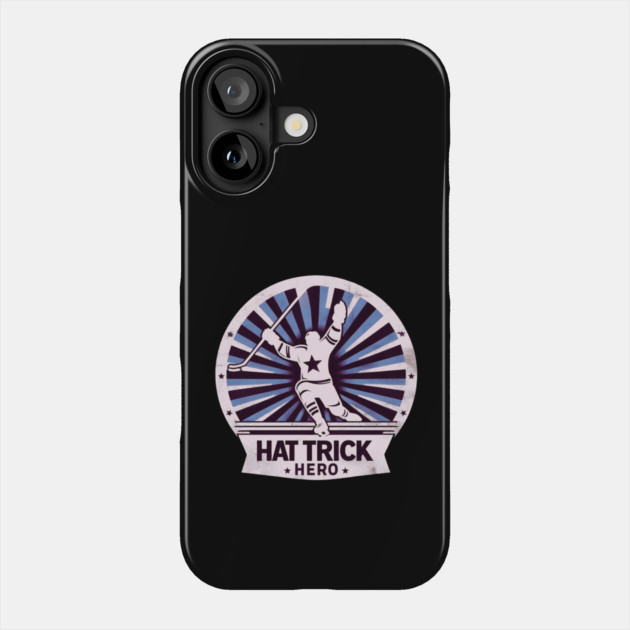Hat Trick Hero – Vintage Hockey Design Phone Case by Ben's Store 1