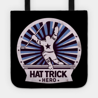 Hat Trick Hero – Vintage Hockey Design Tote