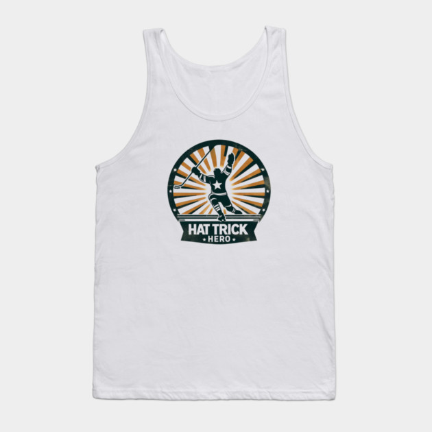 Hat Trick Hero – Vintage Hockey Design Tank Top by Ben's Store 1