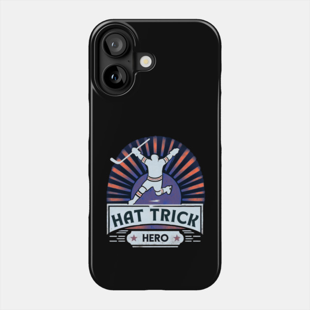 Hat Trick Hero – Vintage Hockey Design Phone Case by Ben's Store 1