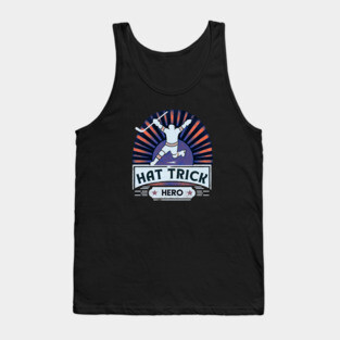 Hat Trick Hero – Vintage Hockey Design Tank Top