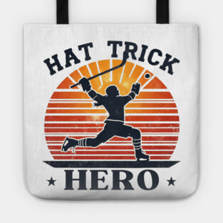 Hat Trick Hero – Vintage Hockey Design Tote