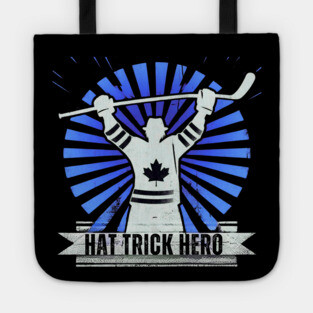 Hat Trick Hero – Vintage Hockey Design Tote