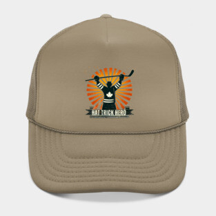 Hat Trick Hero – Vintage Hockey Design Hat