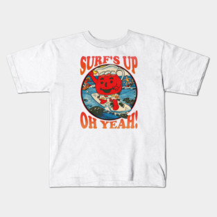 Vintage Kool Aid Surf's Up Oh Yeah Distressed 80's Vibe Kids T-Shirt