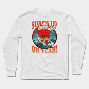Vintage Kool Aid Surf's Up Oh Yeah Distressed 80's Vibe Long Sleeve T-Shirt