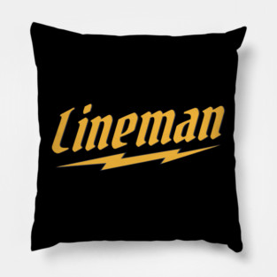 Lineman Lightning Bolt Pillow