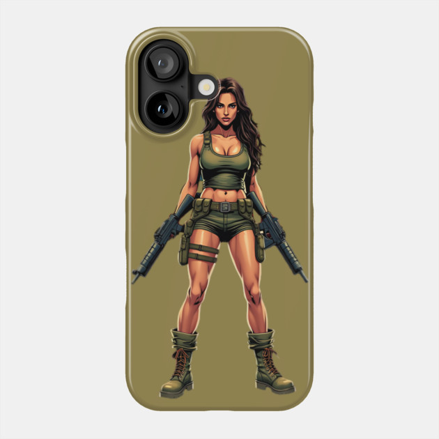 Military Pinup Girl Phone Case by animegirlnft