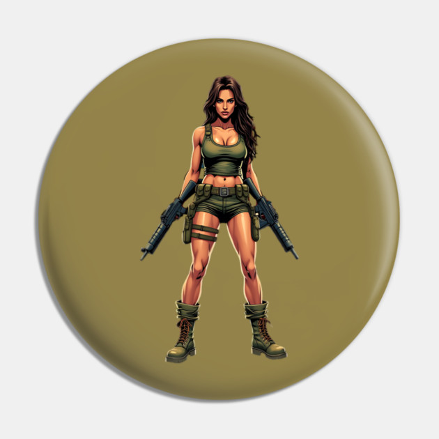 Military Pinup Girl Pin by animegirlnft
