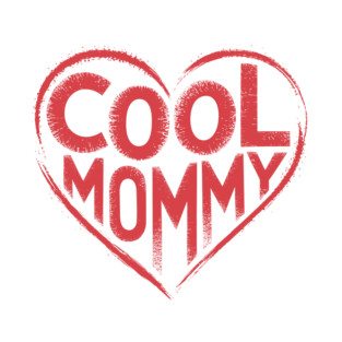Cool Mommy Heart Distressed Design T-Shirt
