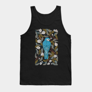 Bluebird and Apple Blossoms Tank Top