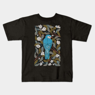 Bluebird and Apple Blossoms Kids T-Shirt